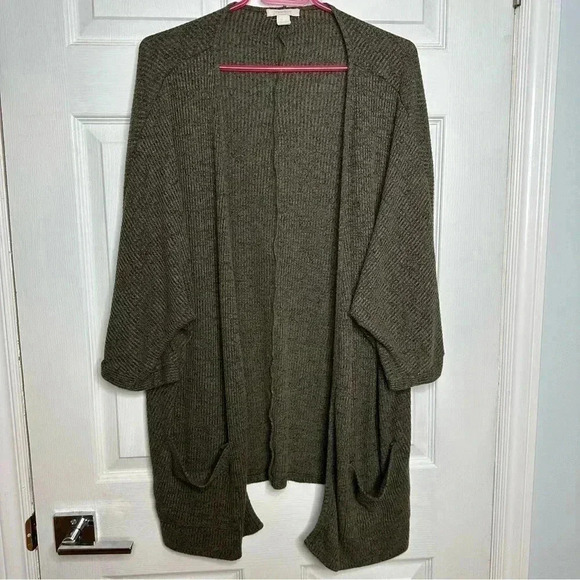 Streetwear Society Cardigan  Long Slouchy Green Size Medium - Picture 1 of 16